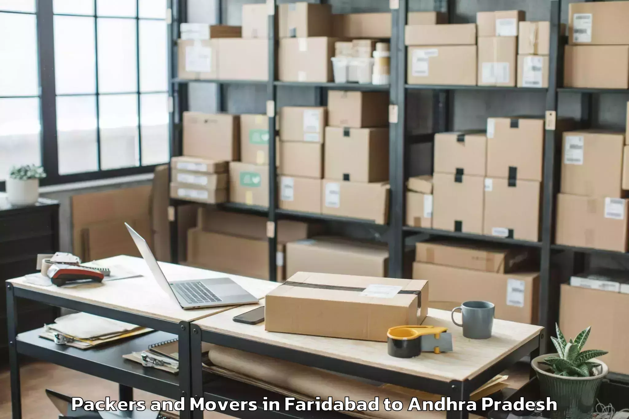 Faridabad to Pamarru Packers And Movers